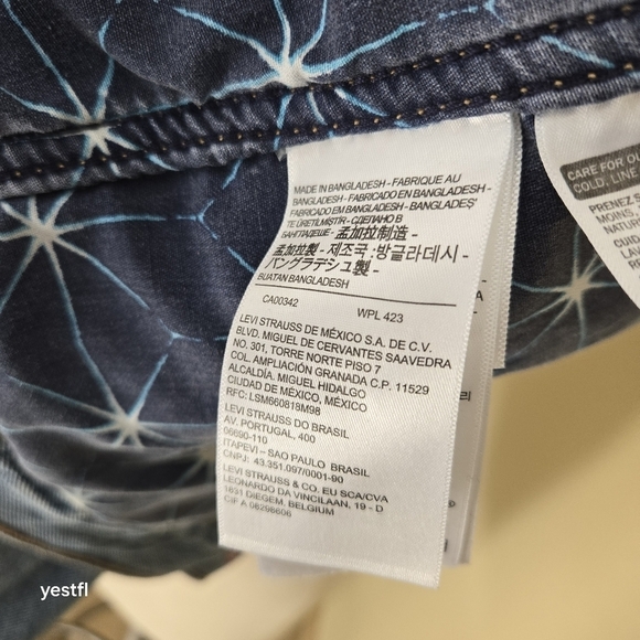 Levi's Women's Denim Trucker Jacket Blue Country Western Original Large - Picture 7 of 8